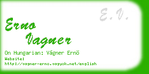 erno vagner business card